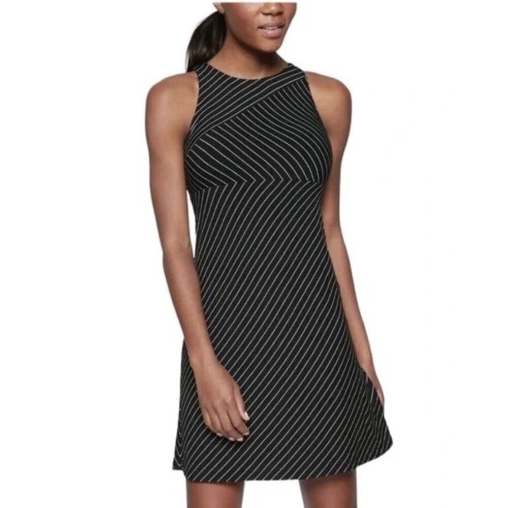 Athleta‎ Active Women Striped Santorini high neck Sleeveless dress Size SP